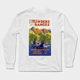 Vintage Travel Poster Australia Flinders Ranges Long Sleeve T-Shirt